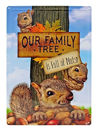 Nuts About Our Family Tree - Decorative Tin Wall Sign - BuyPosters.com