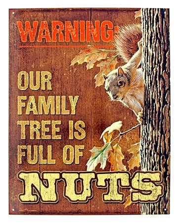 Nutty Family Tree Vintage Tin Sign - BuyPosters.com